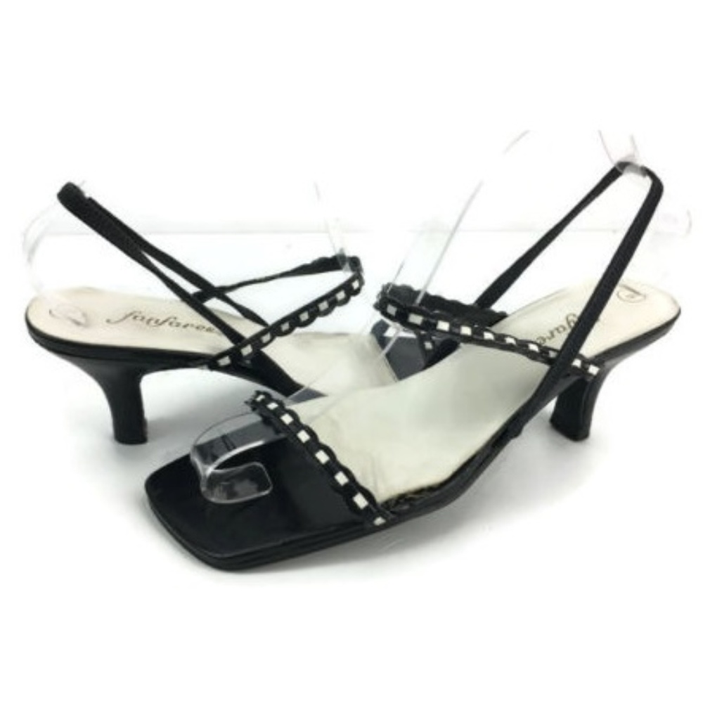 Fanfares Women's Black And White Sandals US Size 8